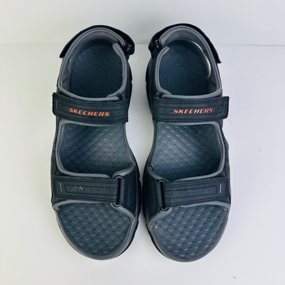 Skechers Tresmen Garo Gray Hiking Sandals Relaxed Fit Strap 204105 Men's Size 12 - Picture 7 of 11